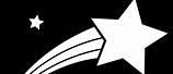 Clip Art of Shooting Star Black and White