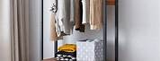 Clothes Hanger Rack W Storage Drawers