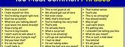 Common Sayings and Phrases