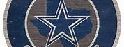 Dallas Cowboys Logo On Wood