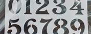 Decorative Number Stencils