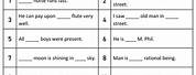 Elementary English Grammar Worksheets