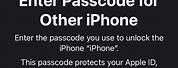 Enter Passcode for Other iPhone