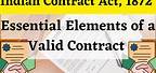 Essential Elements of an Valid Proposal Indian Contract