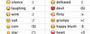 Examples of Keyboard Emoticons