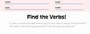 Find the Verb in a Sentence Worksheet