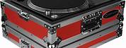 Flight Case Red Turntable