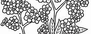 Forget Me Not Coloring Page for Adults