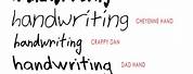 Free Handwriting Print Writing Fonts