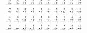 Free Multiplication Worksheets by 6