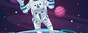 Galaxy Astronaut Art Cartoon