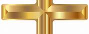 Gold Gradient Cross Transparent Background