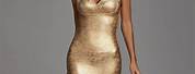 Gold Lame Party Dress