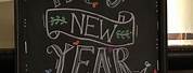 Happy New Year with Chalkboard
