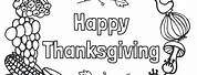 Harvest Thanksgiving Clip Art Coloring Pages