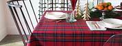 How to Decorate Plaid Christmas Tablecloth