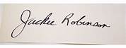 Jackie Robinson Signature No Background