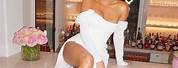 Khloe Kardashian White Mini Dress