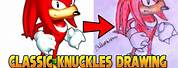 Knuckles Drawing Turn Around