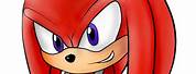 Knuckles the Echidna Mad Face Outline SVG