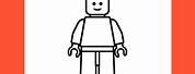 LEGO Man in Brick Work Drawing