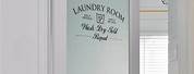 Laundry Room Etched Glass Barn Door