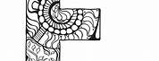 Letter E Coloring Pages for Adults