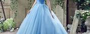 Light Blue Cinderella Prom Dress