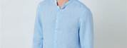 Light Blue Collarless Shirt