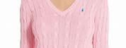 Light-Pink V-Neck Sweater
