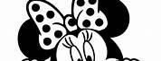 Mad Minnie Mouse Black and White SVG