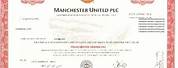 Manchester United Stock Certificate