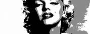Marilyn Monroe Black and White Digital Art