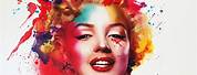 Marilyn Monroe Colour Illustration