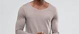 Men's Fitted Long Sleeve Shirt Beige