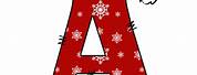 Merry Christmas Alphabet Letter P