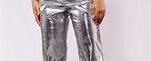 Metallic Faux Leather Pants