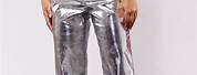 Metallic Faux Leather Pants