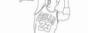 Michael Jordan Dunking the Ball Coloring Pages