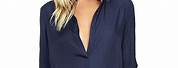 Navy Blue Tunic Tops for Women