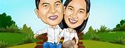 New Home Caricature Couple