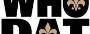 New Orleans Saints Who Dat Ribbon Banner Clip Art