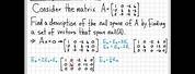 Null Space Linear Algebra