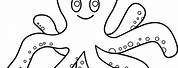 Octopus Clip Art Black and White PNG