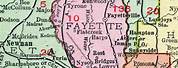Old Map of Fayette County GA