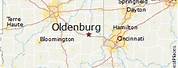 Oldenburg Indiana Map