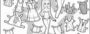 Paper Doll Clothes Coloring Pages
