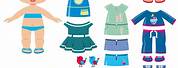 Paper Doll Clothes Printable with Shoes