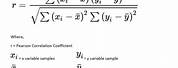 Pearson R Correlation Formula