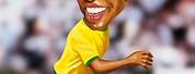 Pele Football Player Cartoon